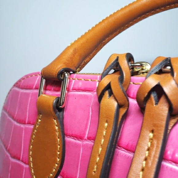 ❗SOLD❗ Dooney & Bourke | Snake Leather Zip Dome Satchel Purse - Picture 12 of 16